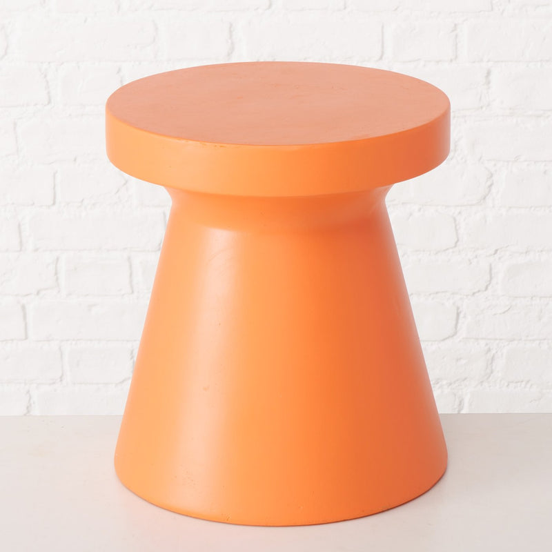 Modern side table Salvatore in orange – handmade from Fibreclay