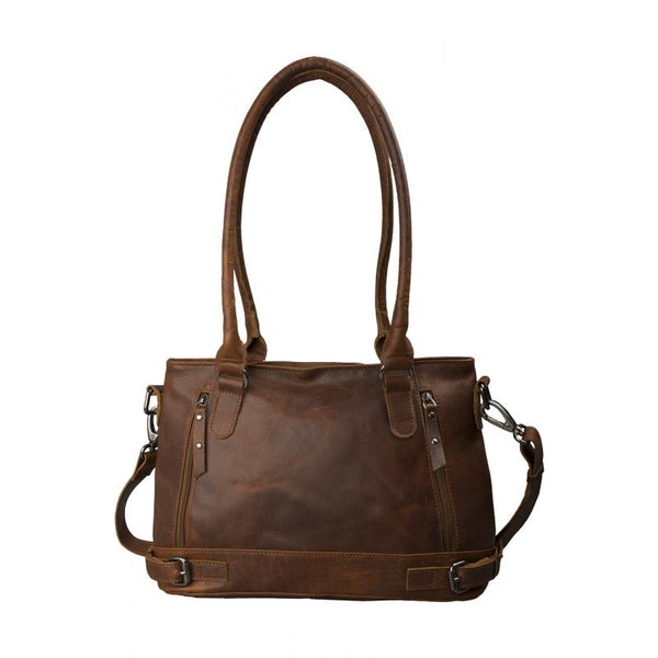 Buffalo Charm - Elegant handbag made of vintage leather