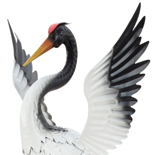 Colorful metal stork, garden figure, 82cm