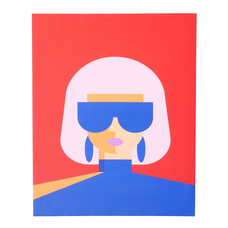 Image Rachel - Modern woman in blue, light pink and red