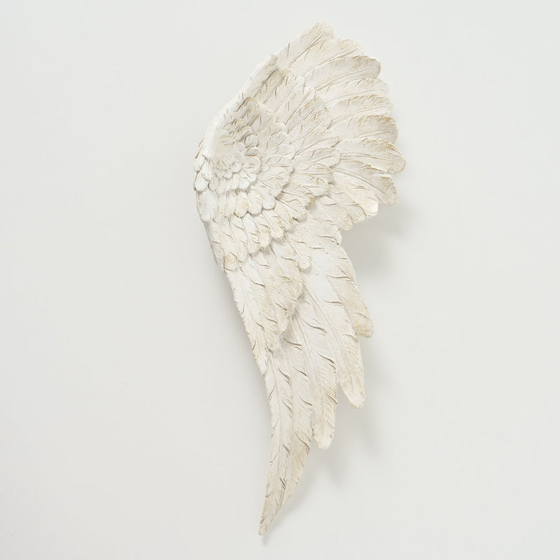 Wall object angel wings in beige matte finish