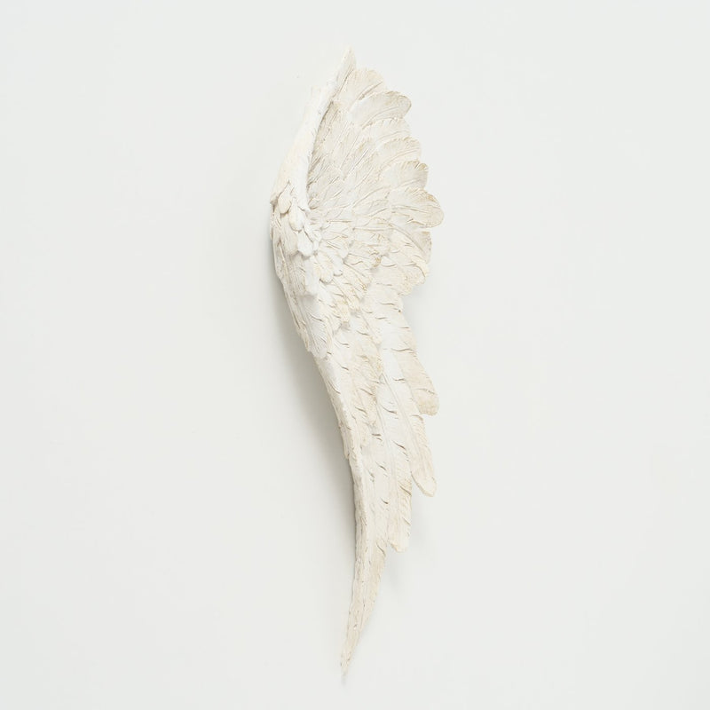 Wall object angel wings in beige matte finish