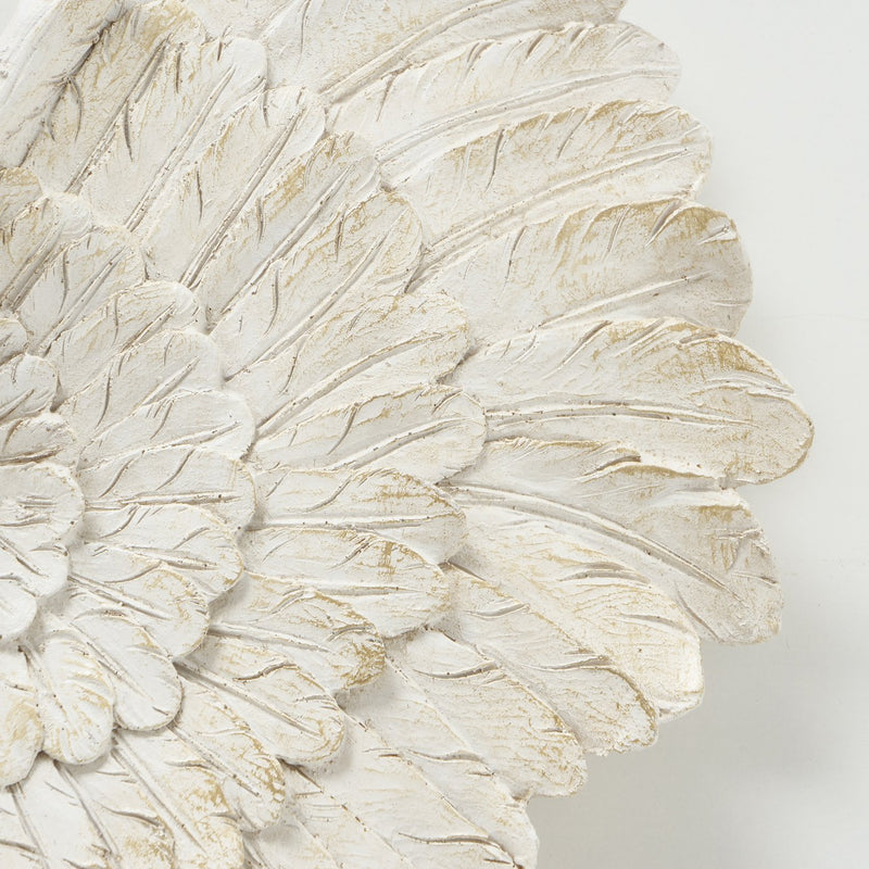 Wall object angel wings in beige matte finish