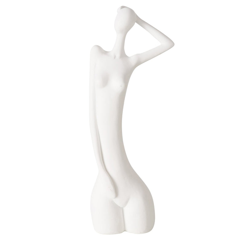 Handmade decorative figure Deborah made of synthetic resin in white - 24 cm