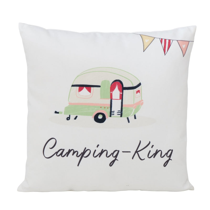 3er Set Camping-Kissen – "Super-Camper", "Camping-König" & "Camping-Queen"