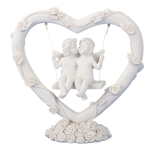 Heart Decoration Figure Angel on Swing - Romantic Decoration