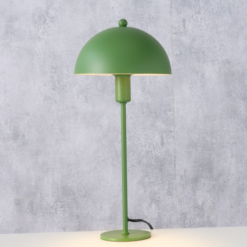 Table Lamp Petunia Metal Green Matt Retro Design