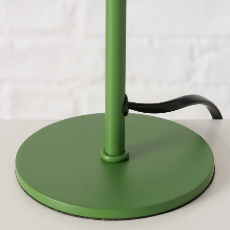 Table Lamp Petunia Metal Green Matt Retro Design