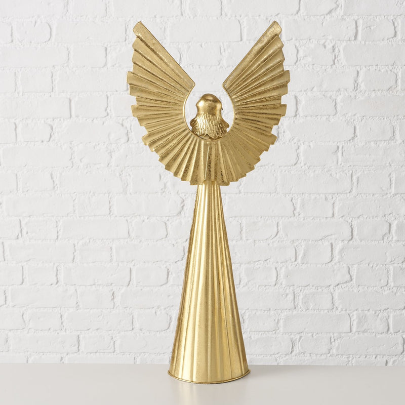 Metal XXL golden angel decoration figure Nuriel - 65.5 cm