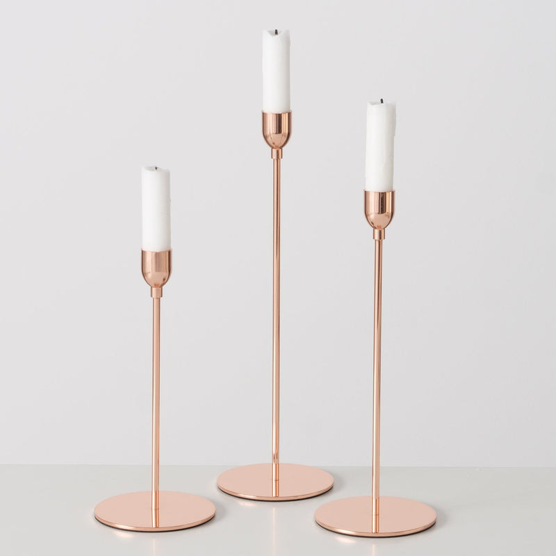 Kerzenleuchter Set Elegance – 3-teilig in edlem Roségold