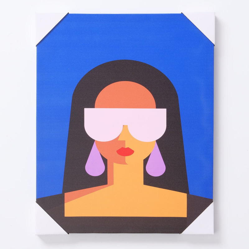 Mural 'Modern Elegance' - Stylized woman in bold color blocks