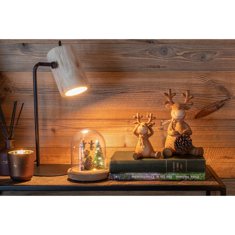 Bürolampe Silas Holz Design Natur 42 cm