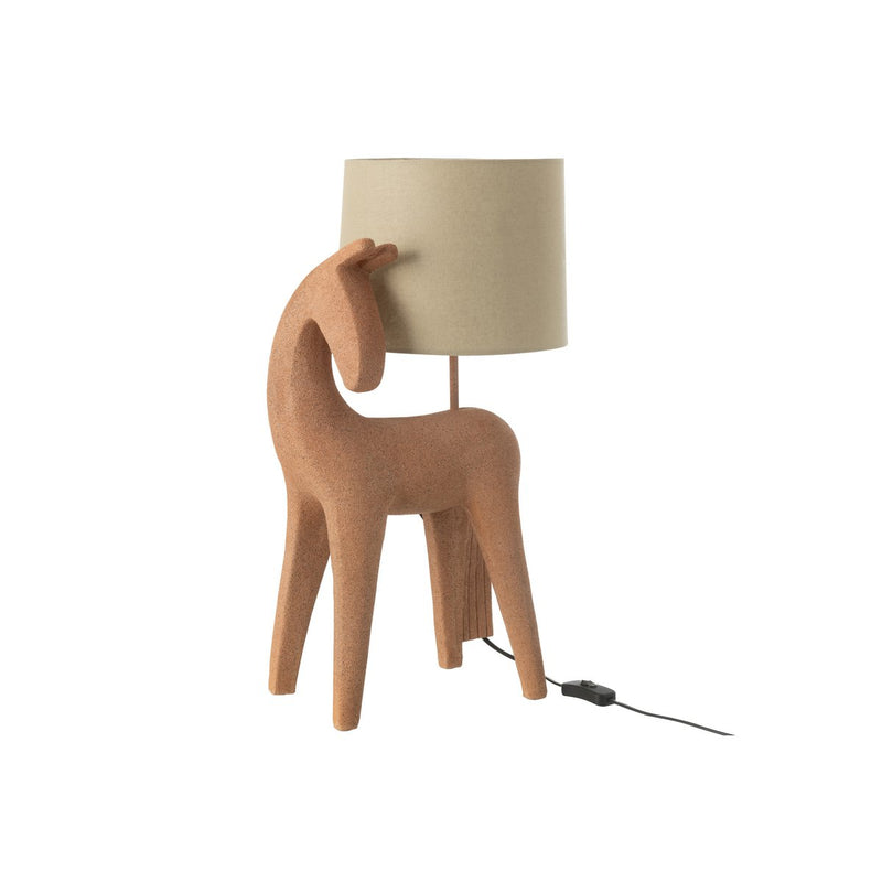 Table Lamp Horse Modern – Designer Lamp Made of Resin in Terra