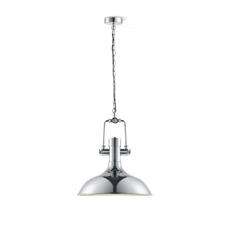 Home Sweet Home Dome hanging lamp – chrome – 35 x 35 x 145 cm