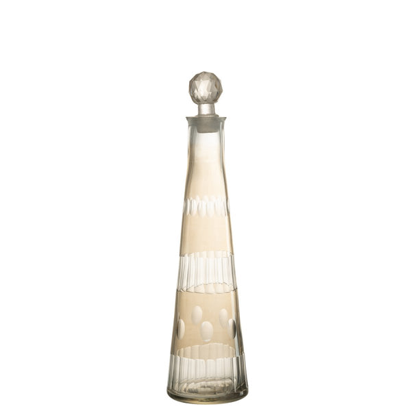 Elegant glass bottle with stopper – grey