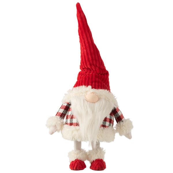 Gnome Figure Standing Moving Plush Red White 48 cm