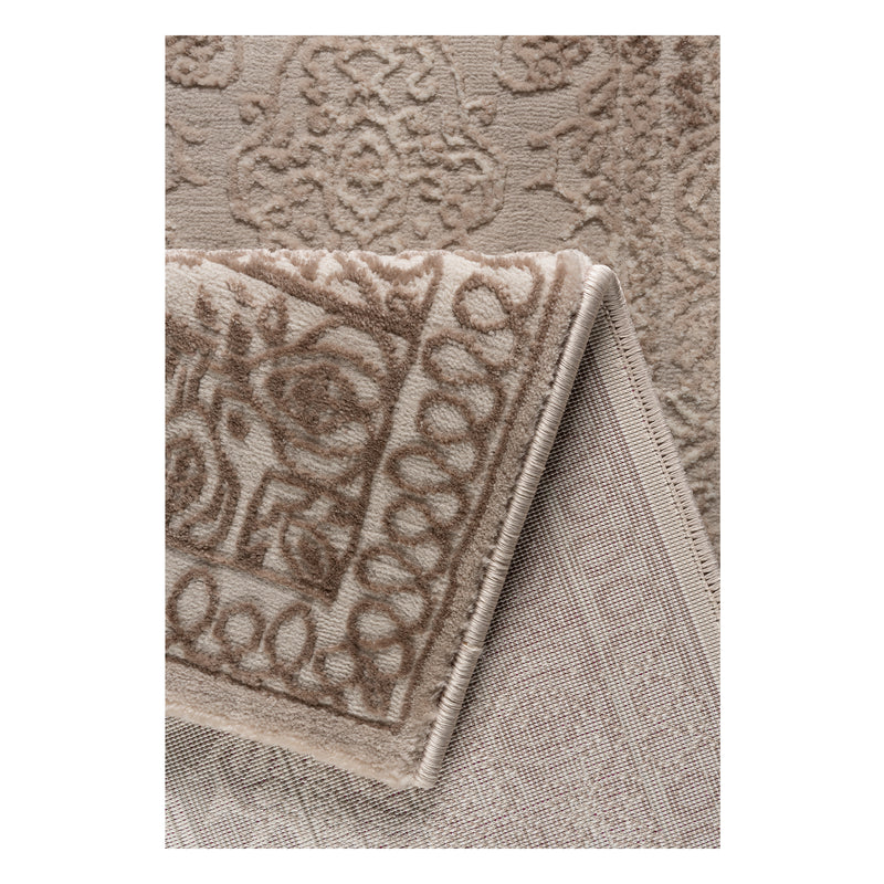 Sehrazat Amatis 6640 Beige - Elegant designtapijt met 3D-effect in beige