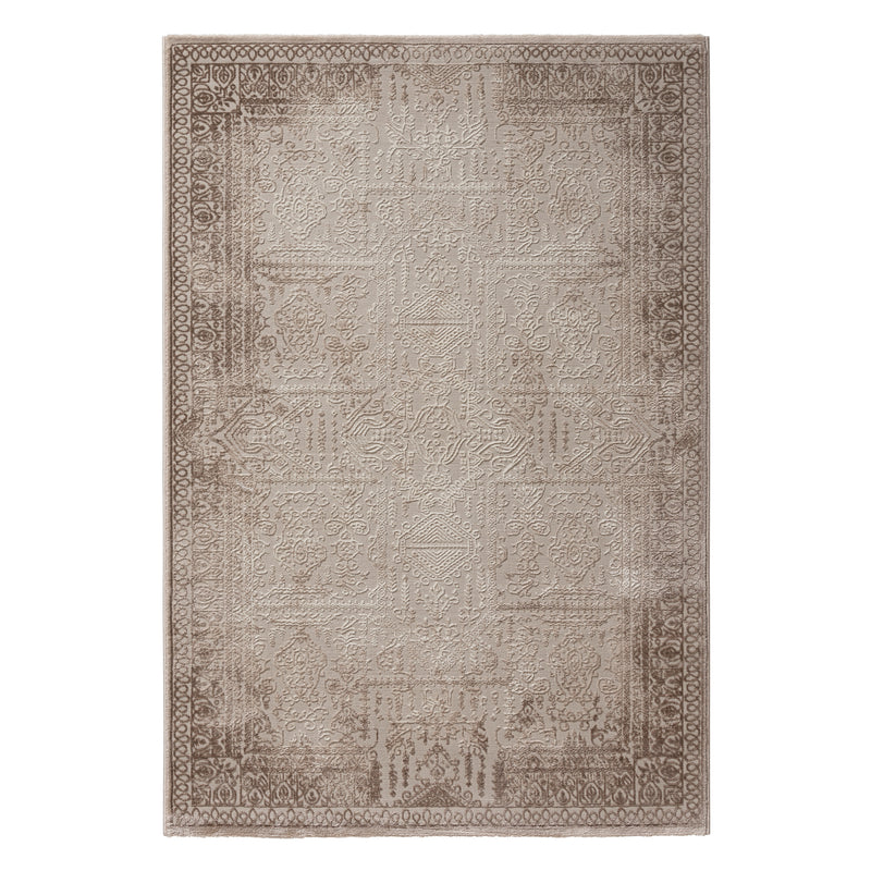 Sehrazat Amatis 6640 Beige - Elegant designtapijt met 3D-effect in beige