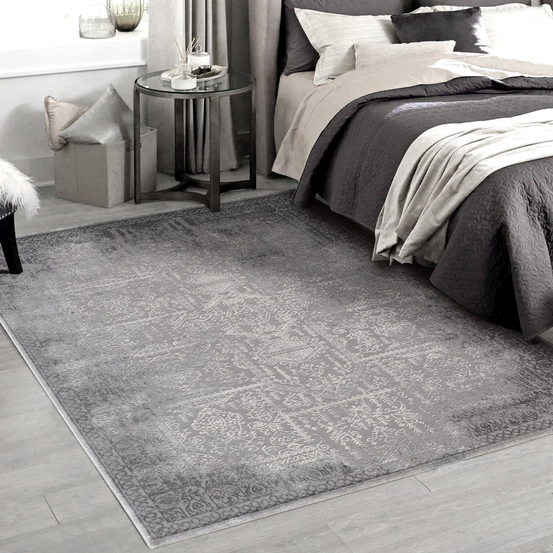 Sehrazat Amatis 6640 Gray - Elegant designer carpet with 3D effect in gray