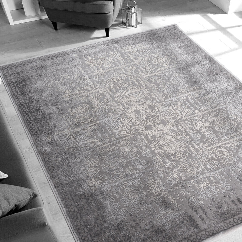 Sehrazat Amatis 6640 Gray - Elegant designer carpet with 3D effect in gray