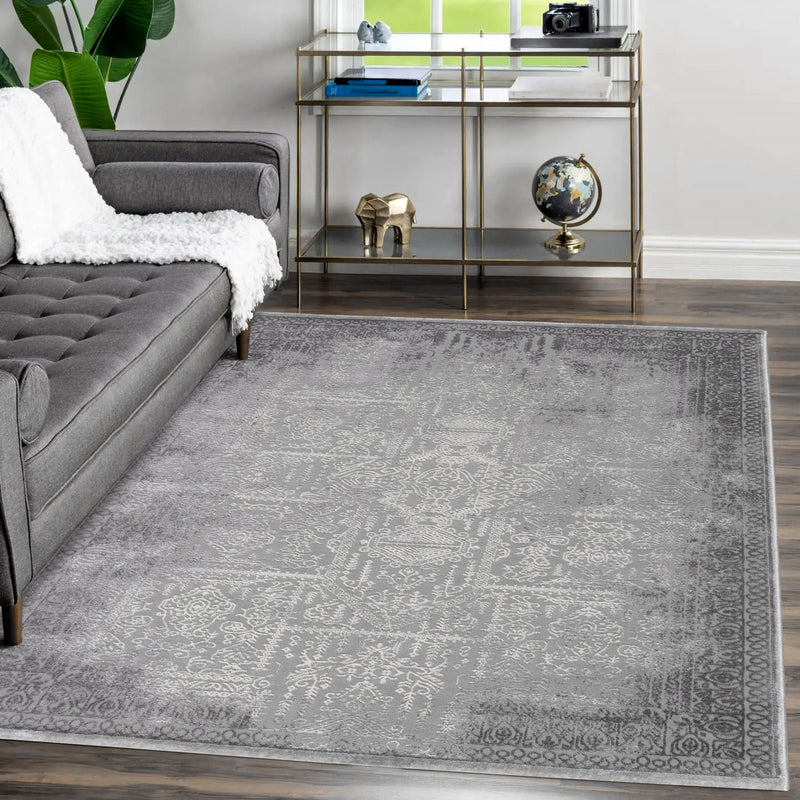 Sehrazat Amatis 6640 Gray - Elegant designer carpet with 3D effect in gray