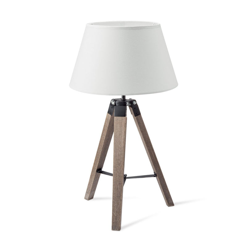 Home Sweet Home Largo table lamp – natural lamp base and white lampshade