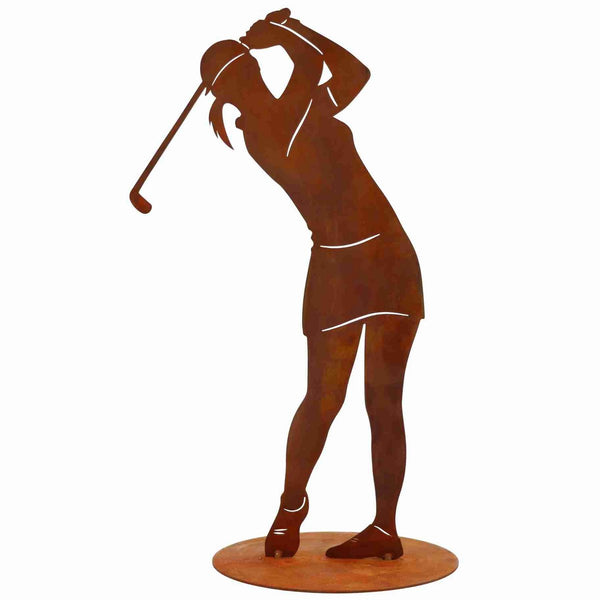 Golfer figure, golf player rust | 40 cm