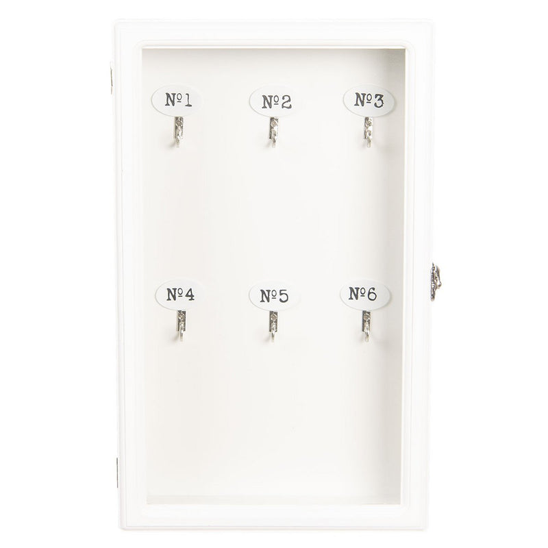 Key box white with 6 hooks