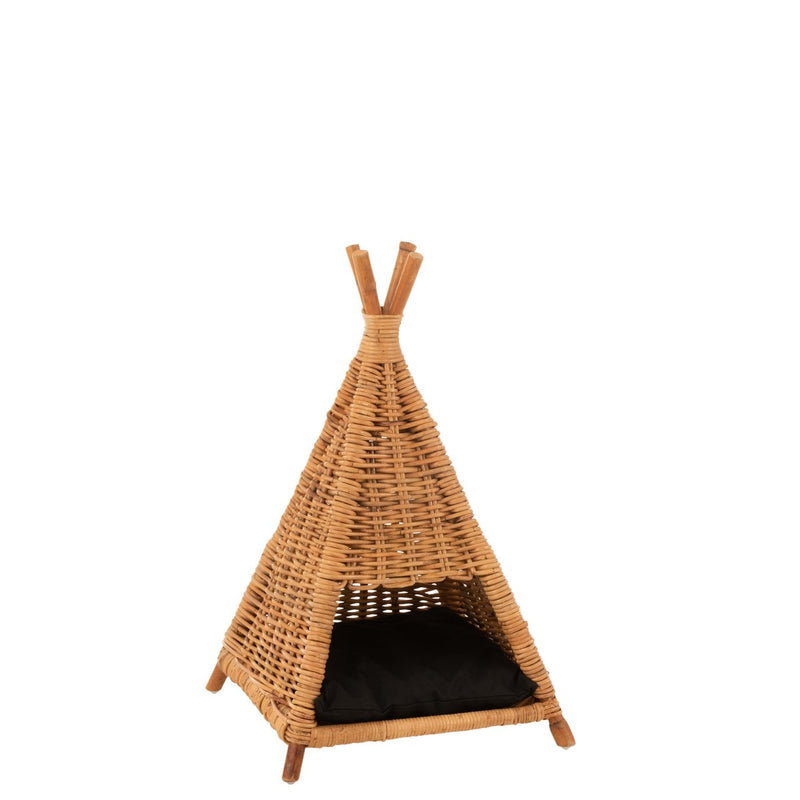 Tipi cat house made of rattan The exclusive home for your cat