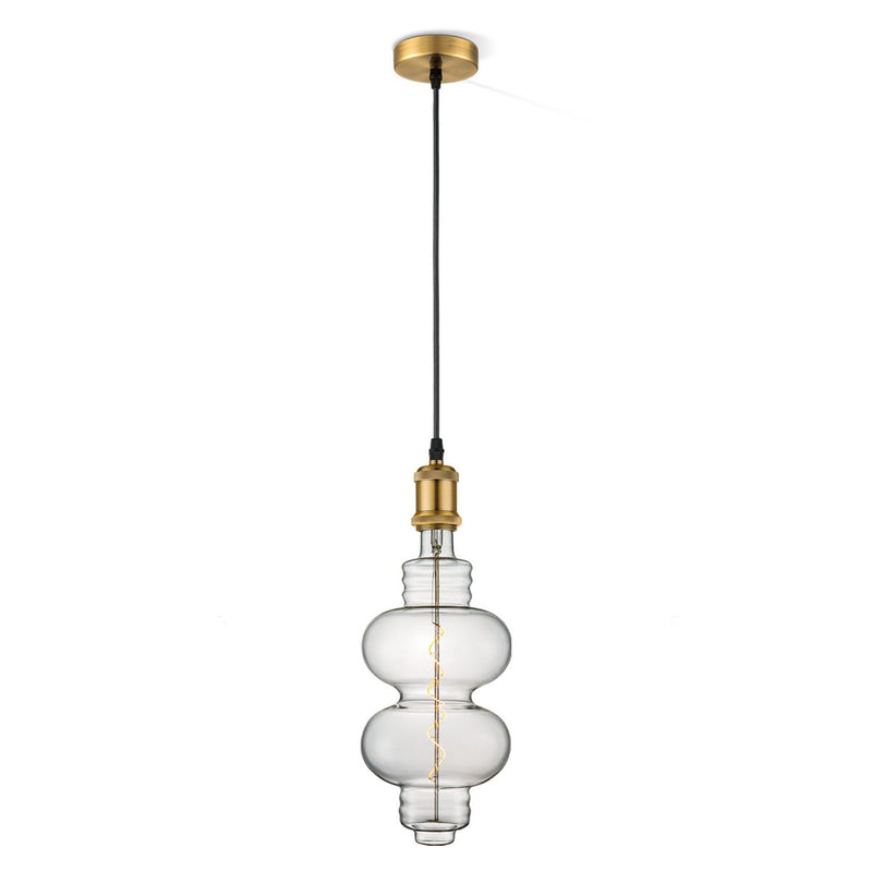 Home Sweet Home Hanging Lamp Bronze Vintage Diabolo - dimmable E27 clear