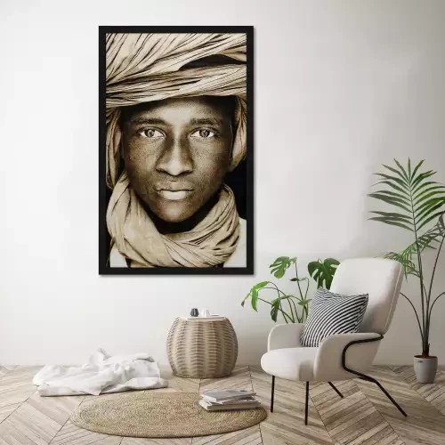 Gobelin-Wandteppich 75/125 Tuareg Boy Mali WH1708 Gestreckt