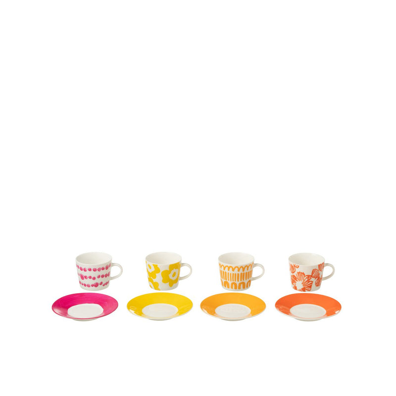 Colorful espresso cup set - set of 4 in gift box
