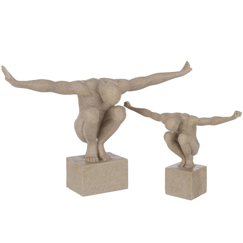 Skulptur 'Sportler' - Polyresin in Marmoroptik