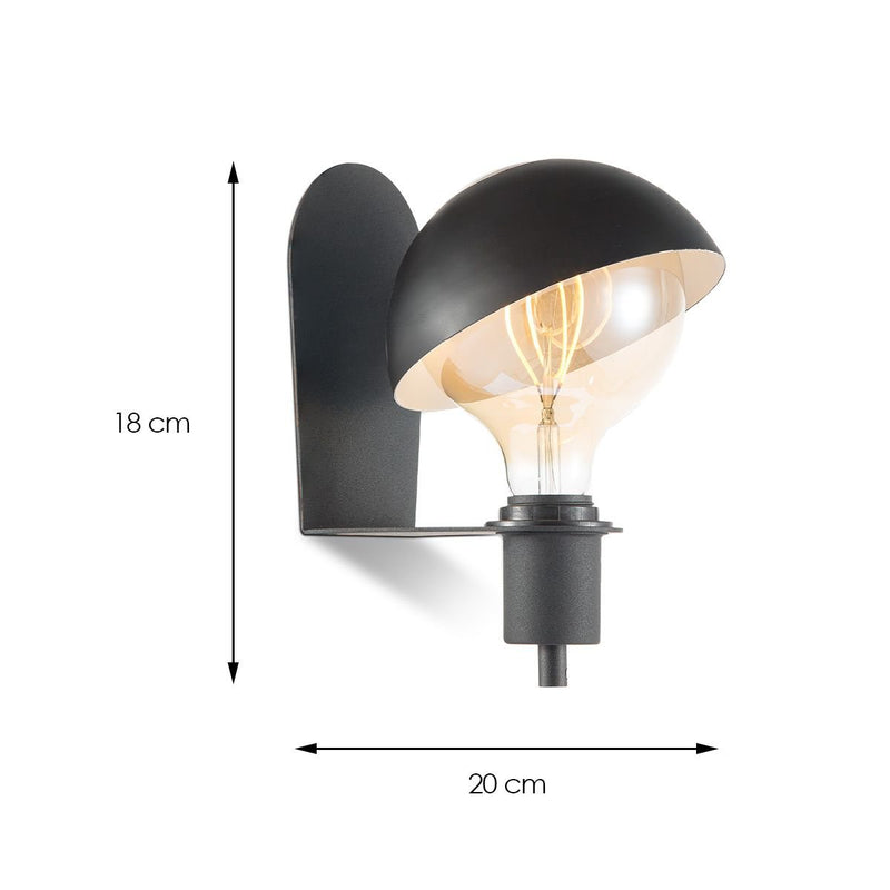 Home Sweet Home Modern wall light Dyna | 20/18/18cm | Black | E27