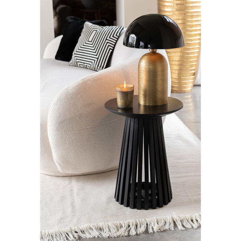 Table lamp Mush – metal gold black, 49 cm