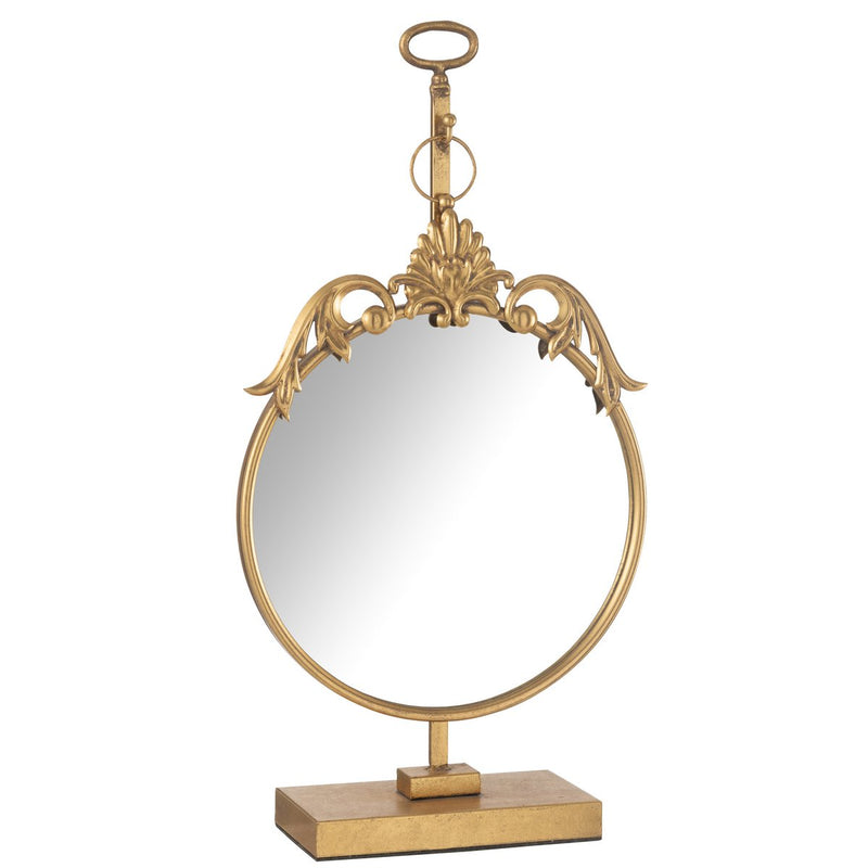 Antique table mirror in gold with ornaments