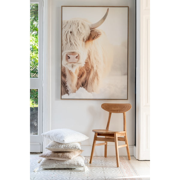 Yak foto close-up winter canvas houten frame