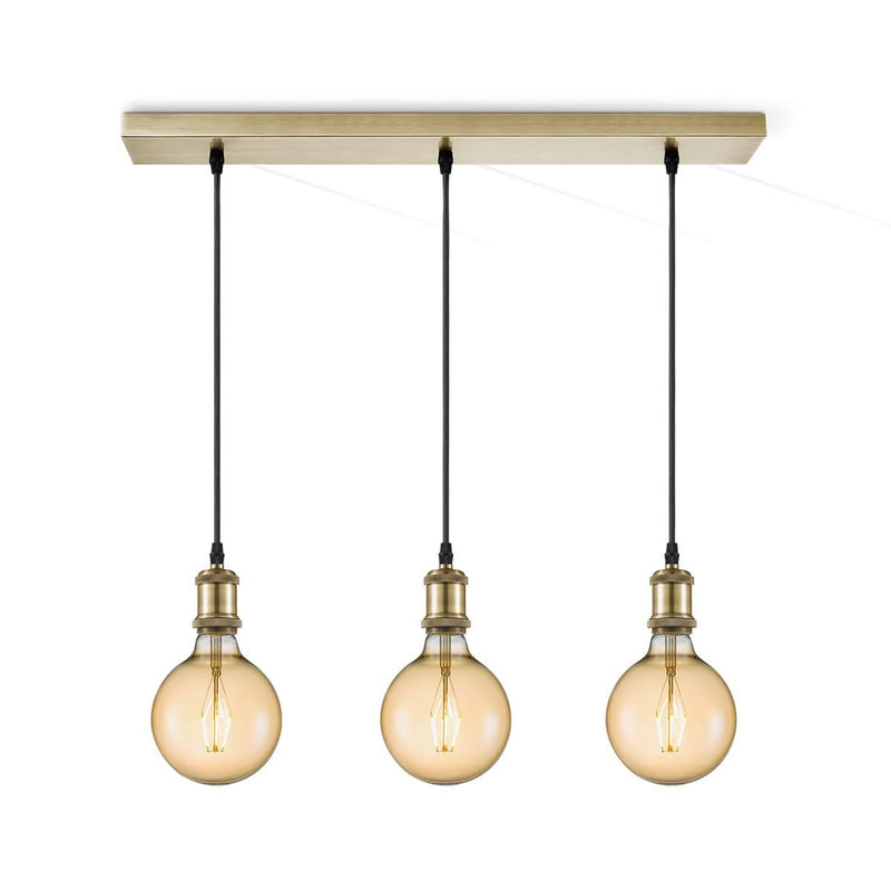 Home Sweet Home hanging lamp Basic Vintage – brass – 66 x 12 x 109 cm