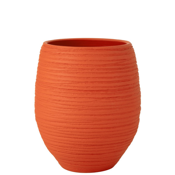 Flowerpot Fiesta Ceramic Orange Large