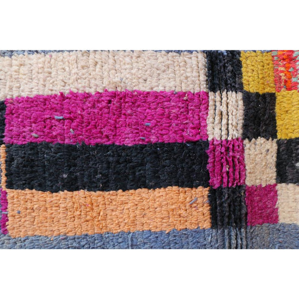 Moroccan Berber hallway rug made of pure wool, 71 x 413 cm