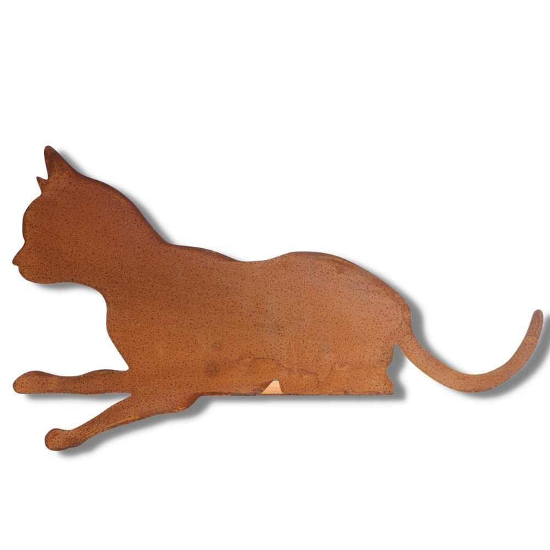 Metal decoration figure cat "Felix" | Garden decoration in rust