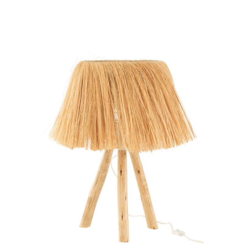 Table lamp "Bahamas" - Handcrafted elegance from wood and grass