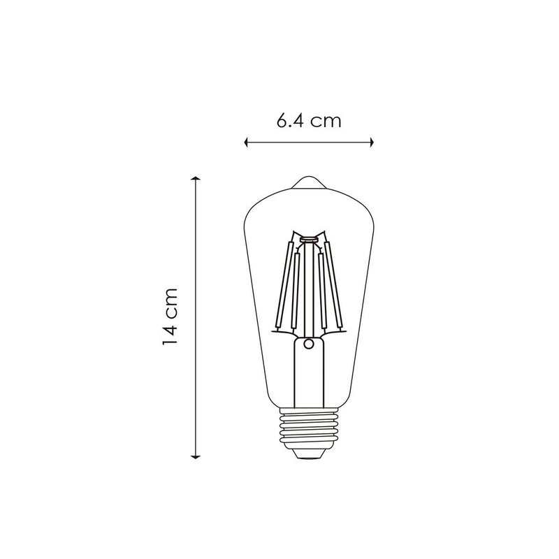 Home Sweet Home dimmbarer LED-Tropfen E27 ST64 6W 160Lm 1800K Klar