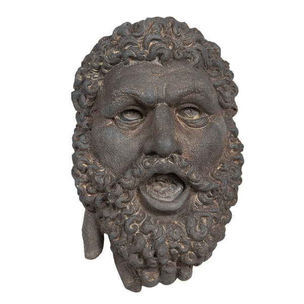 Antike römische Gesichtswanddekoration in Grau