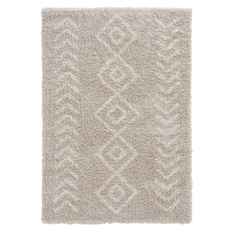 Sehrazat MODERN ETHNO COLLECTION – Deluxe Shaggy Rug Ethno 8685 cream beige