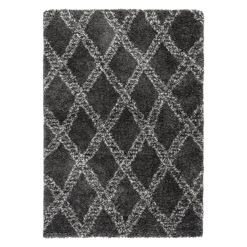 Sehrazat MODERN ETHNO COLLECTION – Deluxe Shaggy Rug Ethno 8699 cream anthracite