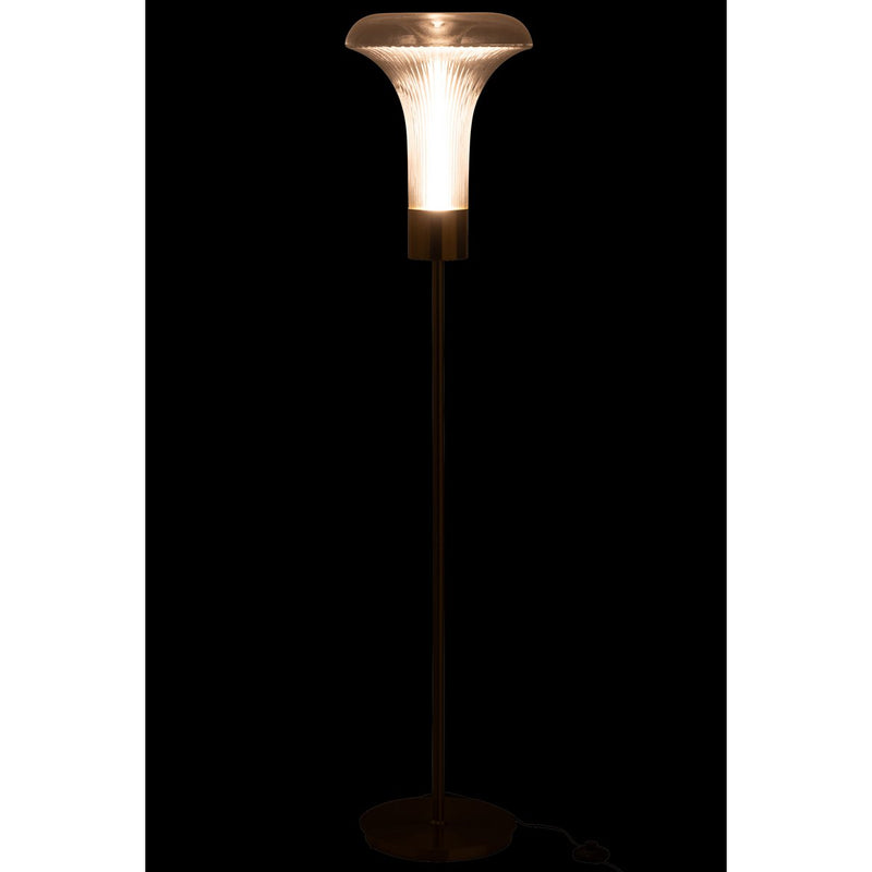 Lumina Aura floor lamp LED floor lamp made of gold and transparent glass, 155 cm