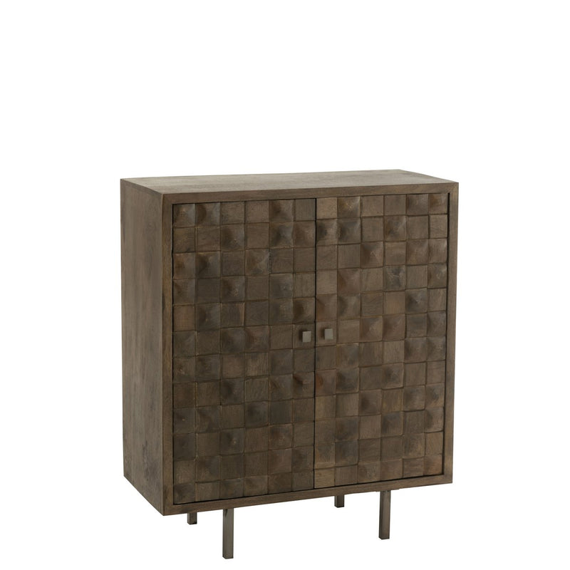 Quadrato wooden chest of drawers brown