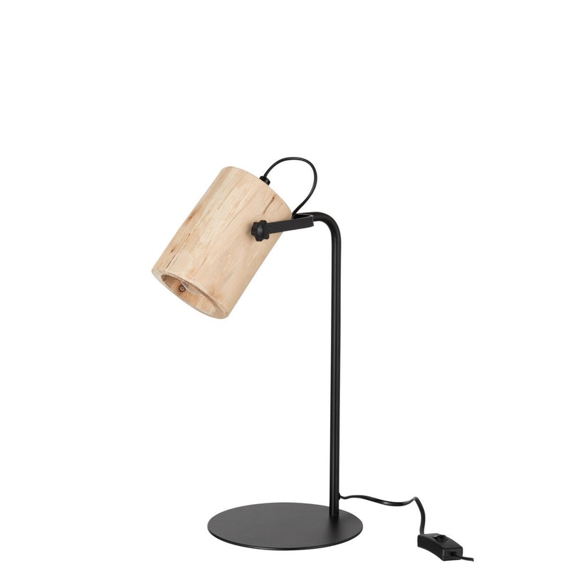 Bürolampe Silas Holz Design Natur 42 cm