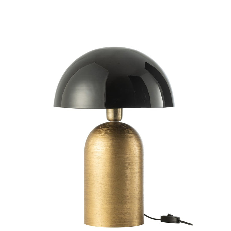 Table lamp Mush – metal gold black, 49 cm